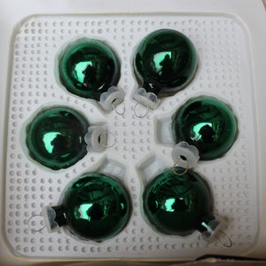6 small Christmas tree balls Christmas ornaments glass Ø 4 cm Vintage 70s West Germany