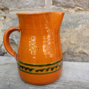 ancient milk jug pitcher pottery clay German Farmhouse Stoneware