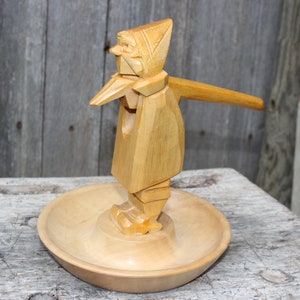 Vintage Zwerg Nussknacker mit Schale Erzgebirge DDR