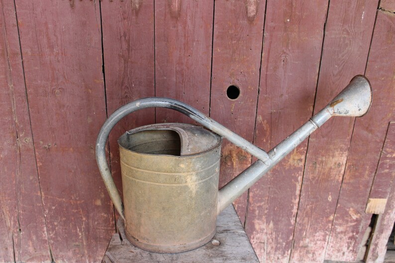 Gießkanne Metall Zink Shabby Landhaus Brocante 2,5 Liter