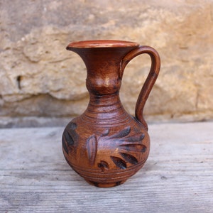 kleine Relief Vase Krug Keramik 60er 70er Jahre