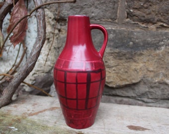 VEB Gräfenroda セラミックジャグ ブルー – ヴィンテージ花瓶 60年代