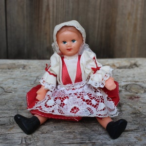 DDR traditional costume doll Ari Spreewald doll rubber 50s DDR