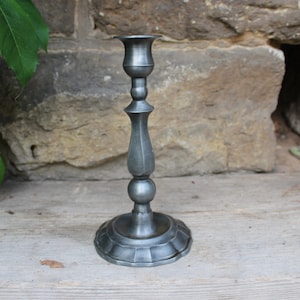 Candlestick pure tin candle holder candlestick vintage