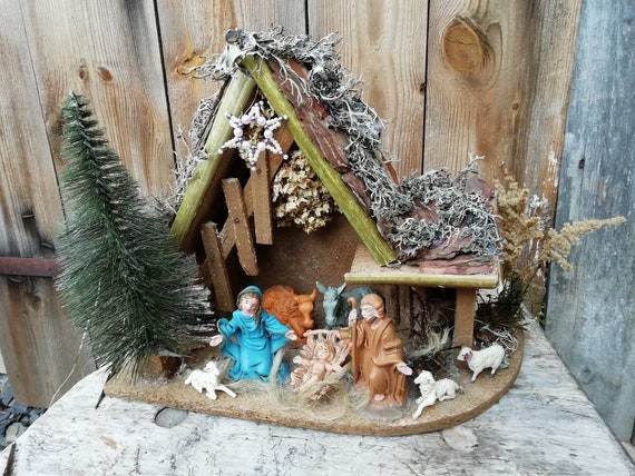 Crèche De Noël En Acrylique - Figurines De La Nativité, Décoration De Bureau Ou Maison