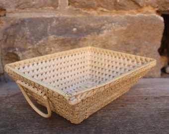 Broodmand, broodjesmand, rieten mand, vintage