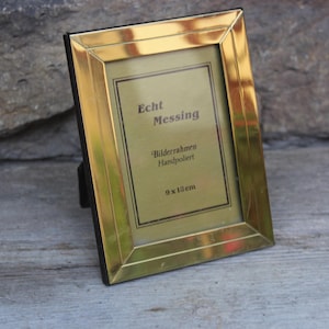 Picture frame brass hand-polished vintage