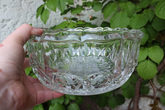 Bowl bowl fruit bowl satinfruit décor glass vintage 70s 80s GDR