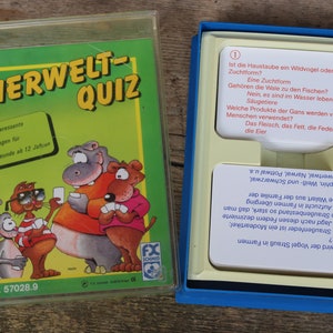 Tierwelt Quiz / Frage und Antwort Spiel / Kartenspiel / SCHMIDT Spiele / 70er Jahre
