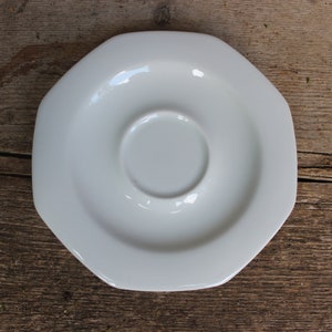 1 of 2 saucer octagonal white Winterling Röslau Bavaria Porcelain 80s 90s Germany