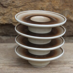 Set of 4 egg cups Thomas CORDA Umbra Porcelain tealight bowl Rosenthal 70s 80s