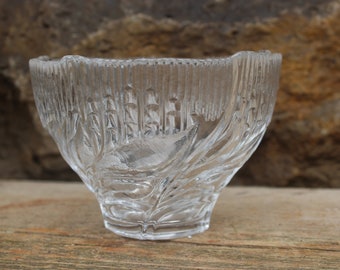 Candle bowl offering bowl leaf decoration 80s vintage GDR