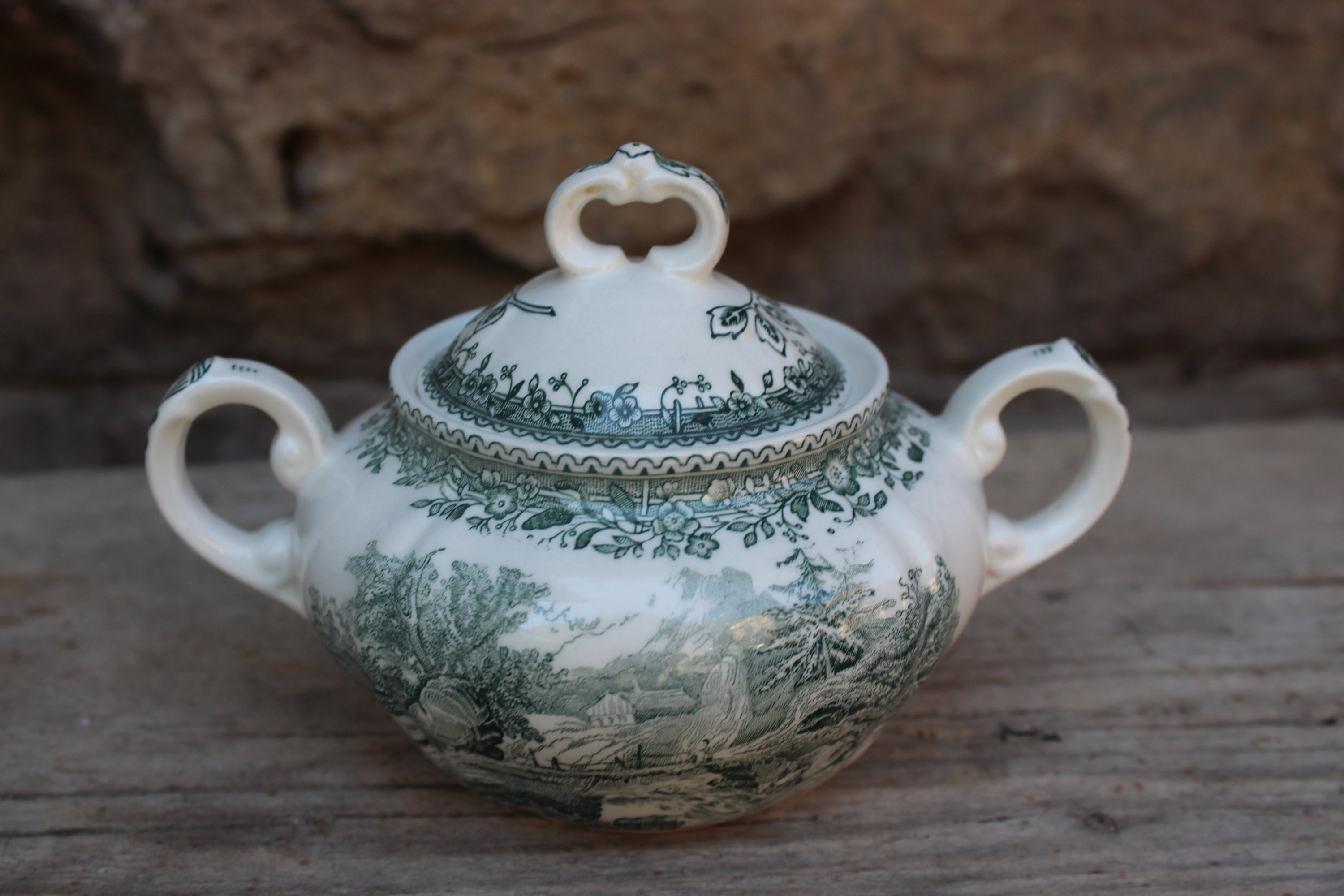 Sugar Bowl Milk Jug Set Burgenland Green Villeroy & Boch Etsy