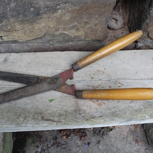 old hedge trimmer country house garden vintage 60s GDR