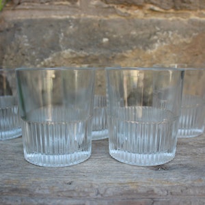 5 GDR juice glasses drinking glasses KOMET / whiskey glasses VEB Sachsenglas / vintage 70s