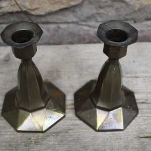 2 Brass Candle Holders Candlestick Candlestick Antique Style Vintage Germany