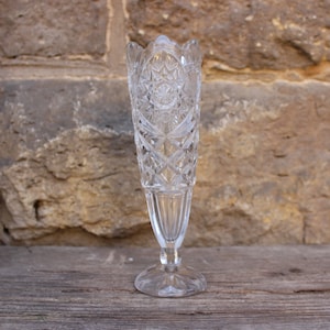 Vase Foot Vase 24% Lead Crystal 60s 70s GDR