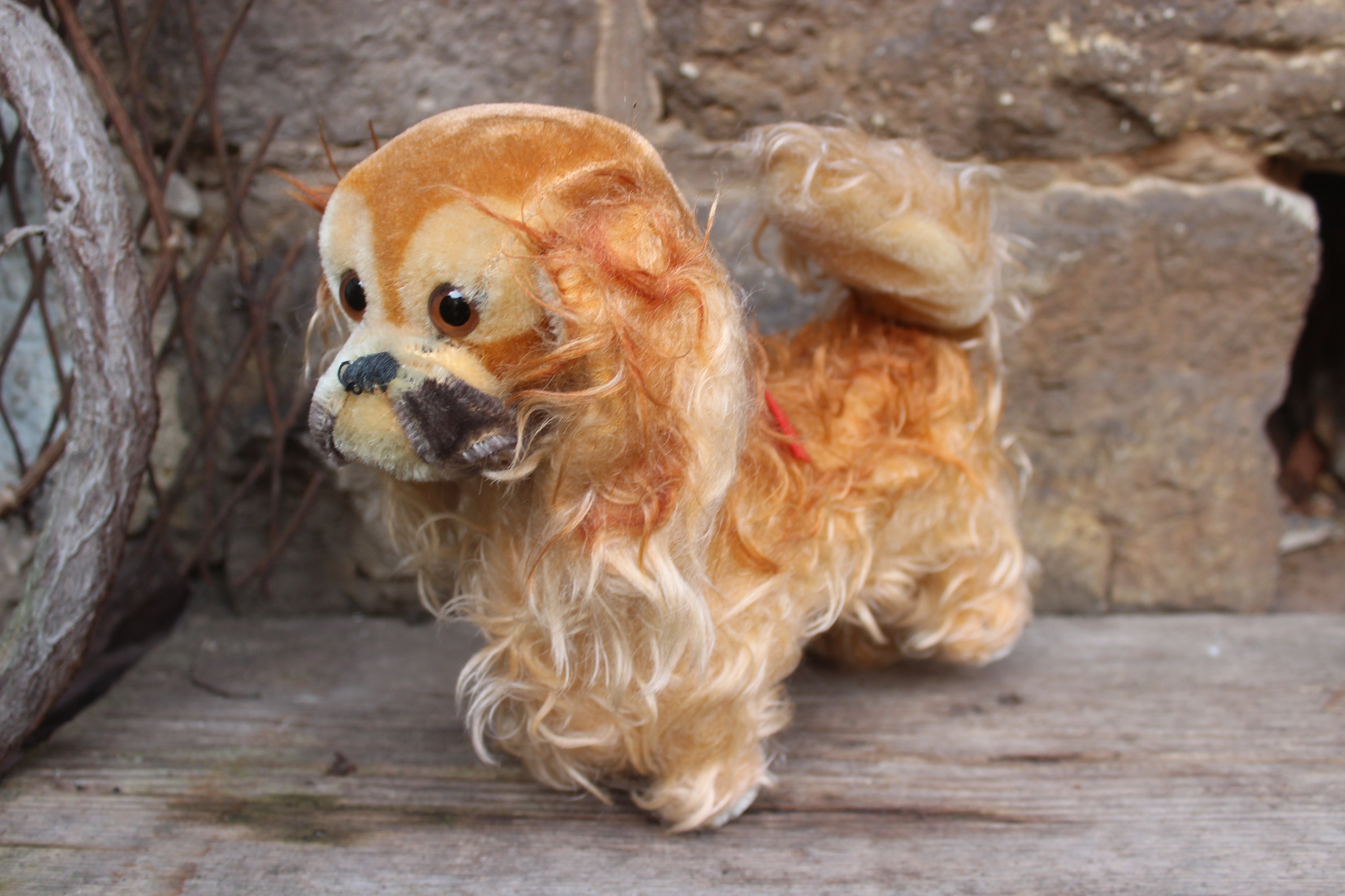 Pékinois Steiff Ancien Avec Bouton Et étiquette D'origine – Peluche Collection