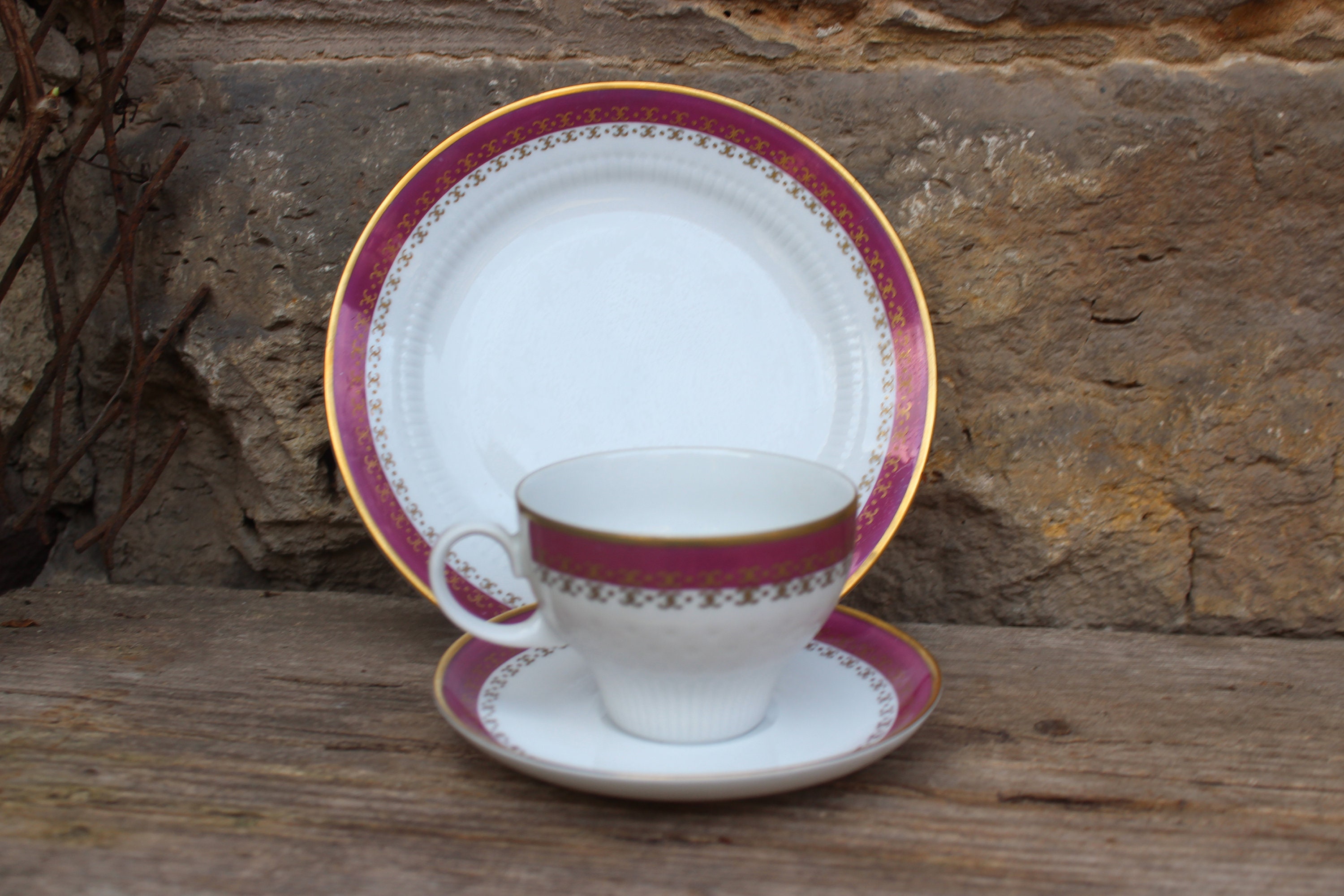 Lot de 6 tasse à café et sa soucoupe vésuvio sauge 12 cl verts en