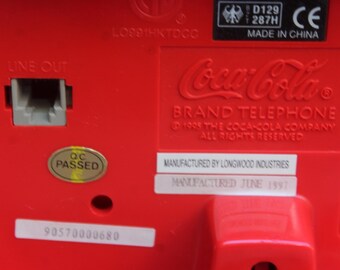 多*幸様 コカコーラ 1995年 電話機 Coke Phone 点灯OK DC1 Vintage