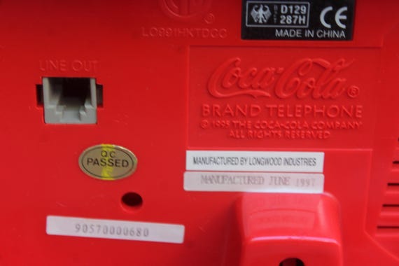 Coca-cola Blinking Disc Telephone / Working Retro Telephone