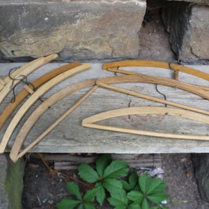 8 Vintage Wooden Coat Hangers 50s 60s GDR