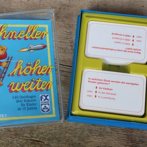 Schneller höher weiter / Frage und Antwort Spiel / Kartenspiel / SCHMIDT Spiele / 70er Jahre
