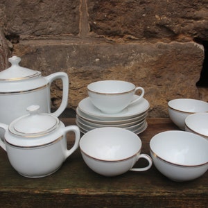 13 pcs. Tea service coffee service Jaeger & Co and Schaller Bavaria Porcelain 30s 40s Germany