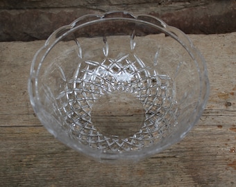 RCR Crystal Bowl Dish 24% Lead Crystal 1970s 1980s Made in Italy