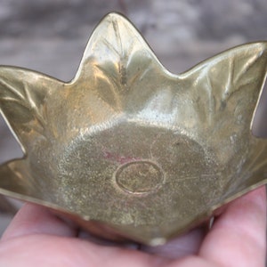 Brass tealight bowl brass bowl jewelry bowl 60s 70s