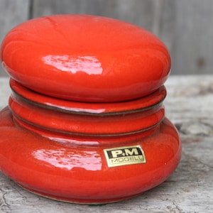 PAN Ceramic Lidded Jar Pop Art P+M Model Goebel WGP 70s West Germany