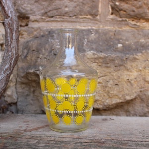 Vintage Liqueur Bottle without Stopper Carafe Decanter Solifleur Vase Pop Art 70s France