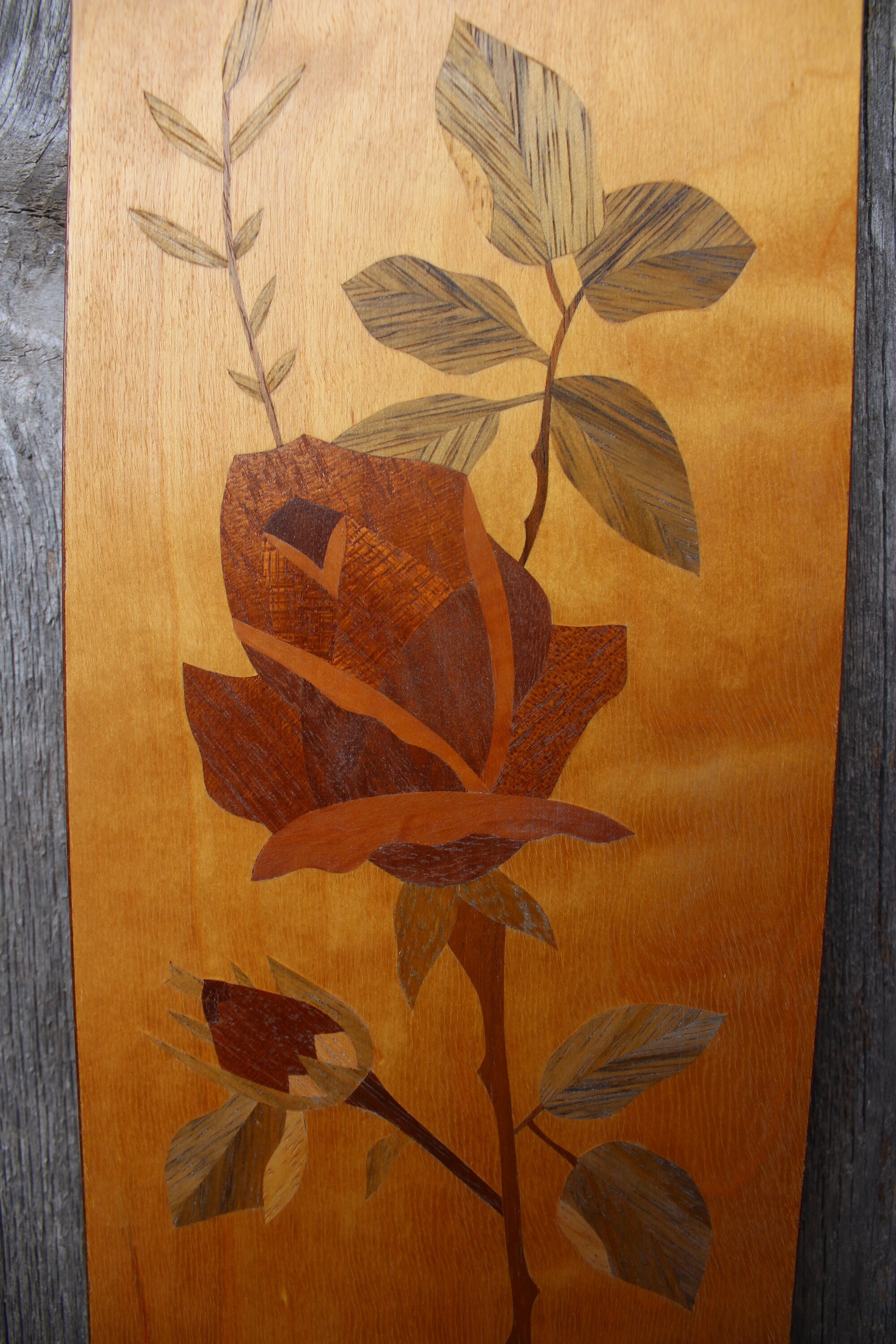 Roses Inlay Painting Wood Relief Wood Relief Handmade GDR Etsy