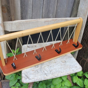 Midcentury Wardrobe Hook Rail Hat Rack Rockabilly Era 50s 60s