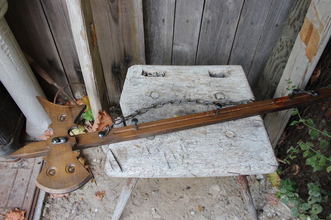 Battle Jacket Rack Rustic Coat Rack Hook Rack Battle Ax Ax Knight Vintage 70s GDR - Etsy