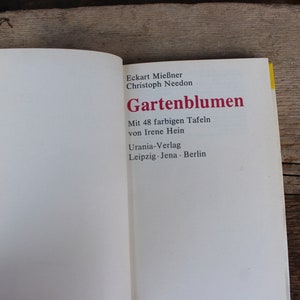 Vintage Buch Gartenblumen 70er Jahre DDR Bild 5