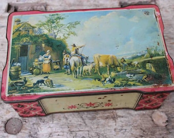Vintage Tin Can Farm Holland 40s 50s
