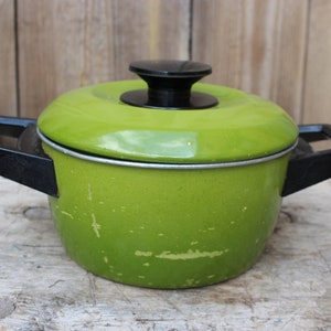 Emaille Pot Emaille Pot Aluminium Pot Keuken Decoratie Plantenpot 70s DDR