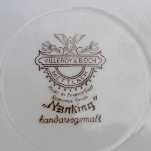 4 soup plates pasta plate salad plate Ø 23.5 cm plate Nanking Villeroy & Boch old series 70s fashion 80s