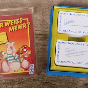 Wer weiß mehr ? / Frage und Antwort Spiel / Kartenspiel / SCHMIDT Spiele / 70er Jahre