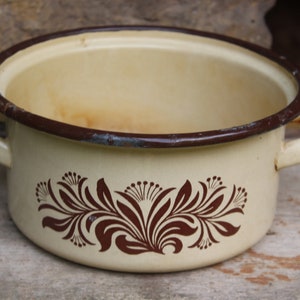 Emaille Pot Emaille Pot Keuken Decoratie Plantenpot Jaren 70