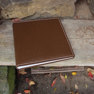 Album photo avec couverture en simili cuir / marron inutilisé années 70-80 / Old Stock