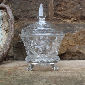 Crystal Lidded Bowl Footed Bowl 24% Lead Crystal Anna Hütte 50s 60s GDR