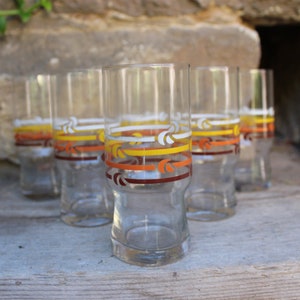 6 lemonade glasses 180 ml juice glasses water glasses pop art glasses vintage 70s GDR