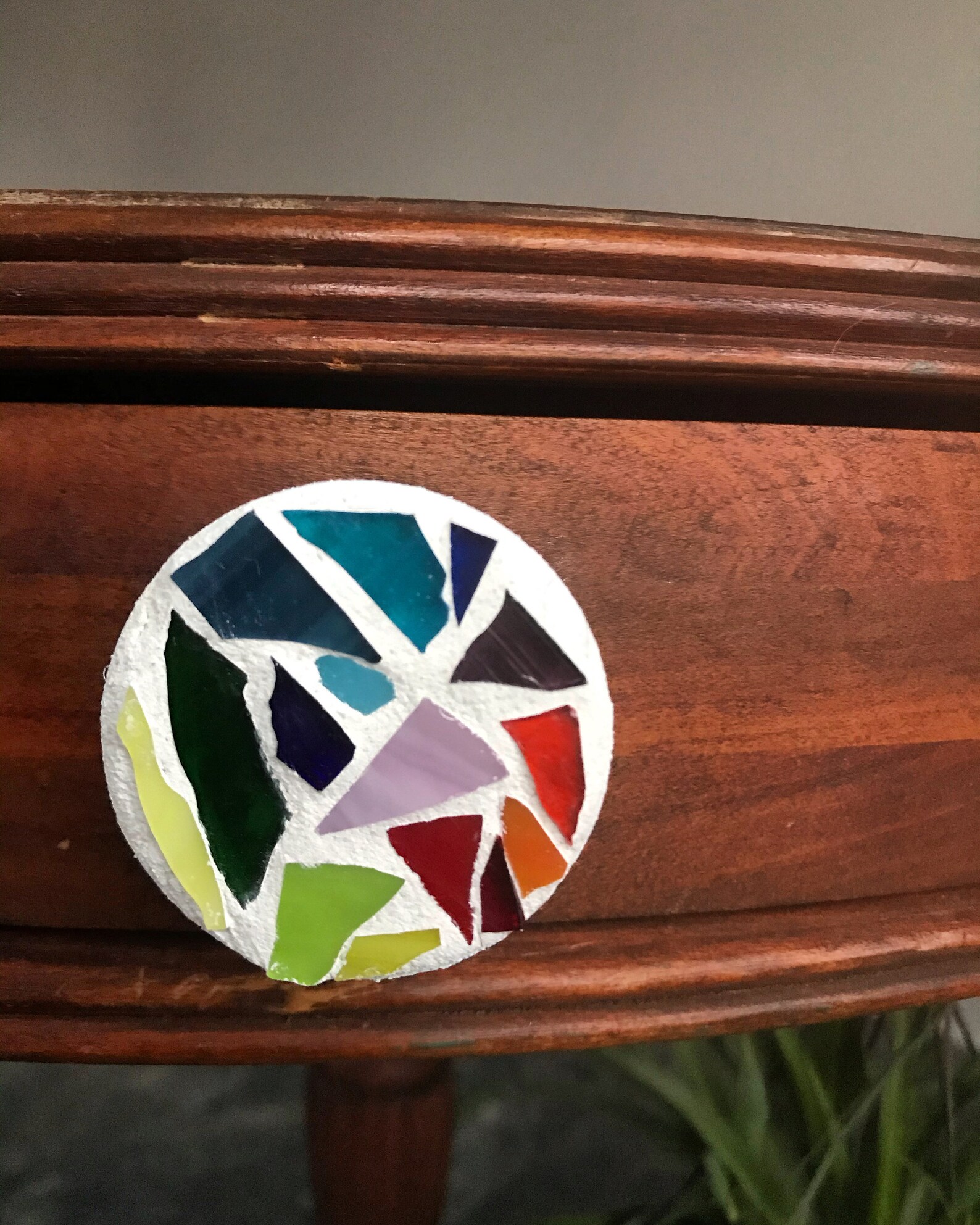 Handmade stained glass mosaic knobs Etsy