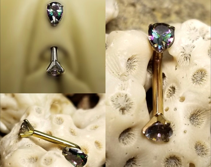 Dark Rainbow Internal Threading VCH Navel Belly Button Christina