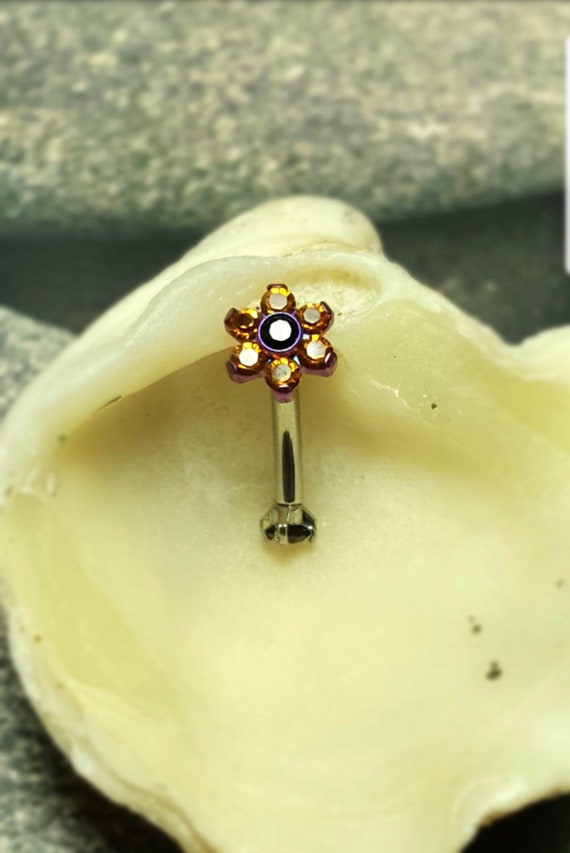 16 g acrílico Hipoalergénico no metálica 12 mm Piercing Para Ombligo-Negro Con Blanco Rojo