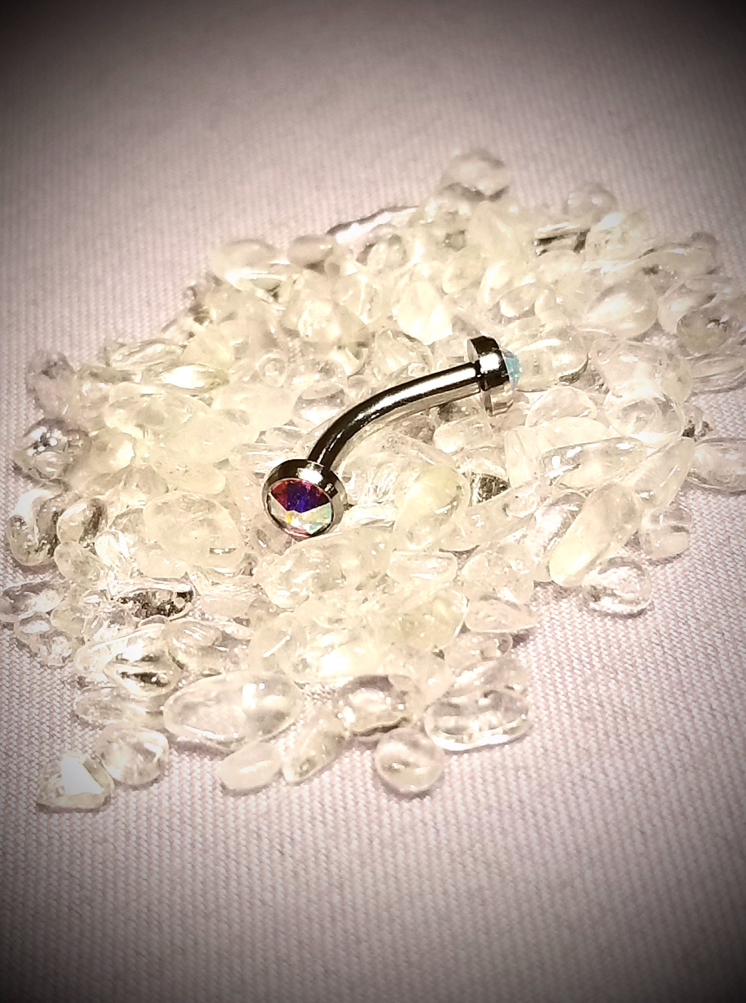 AB Internal Threading Flat Top Crystal VCH Navel Belly