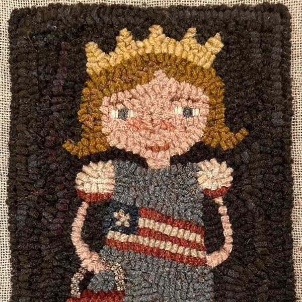 Star Rug Company ~ Little Miss Liberty primitive rug hooking pattern
