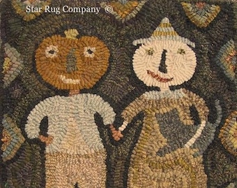 Star Rug Company ~ Large Halloween Stroll ~ primitive rug hooking pattern